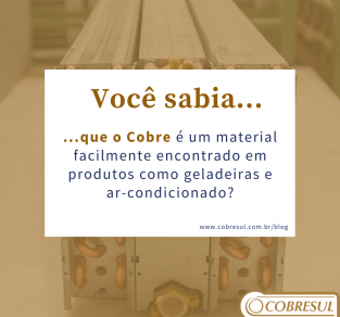 3 principais produtos em cobre e suas aplicações